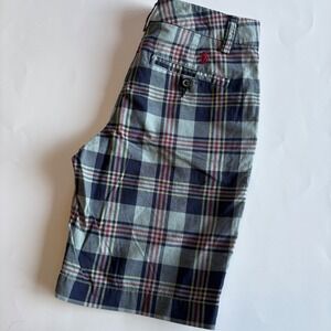 Polo‎ Ralph Lauren Kids Youth 8 Plaid Shorts Red Pony Blue Red Preppy Casual 8"